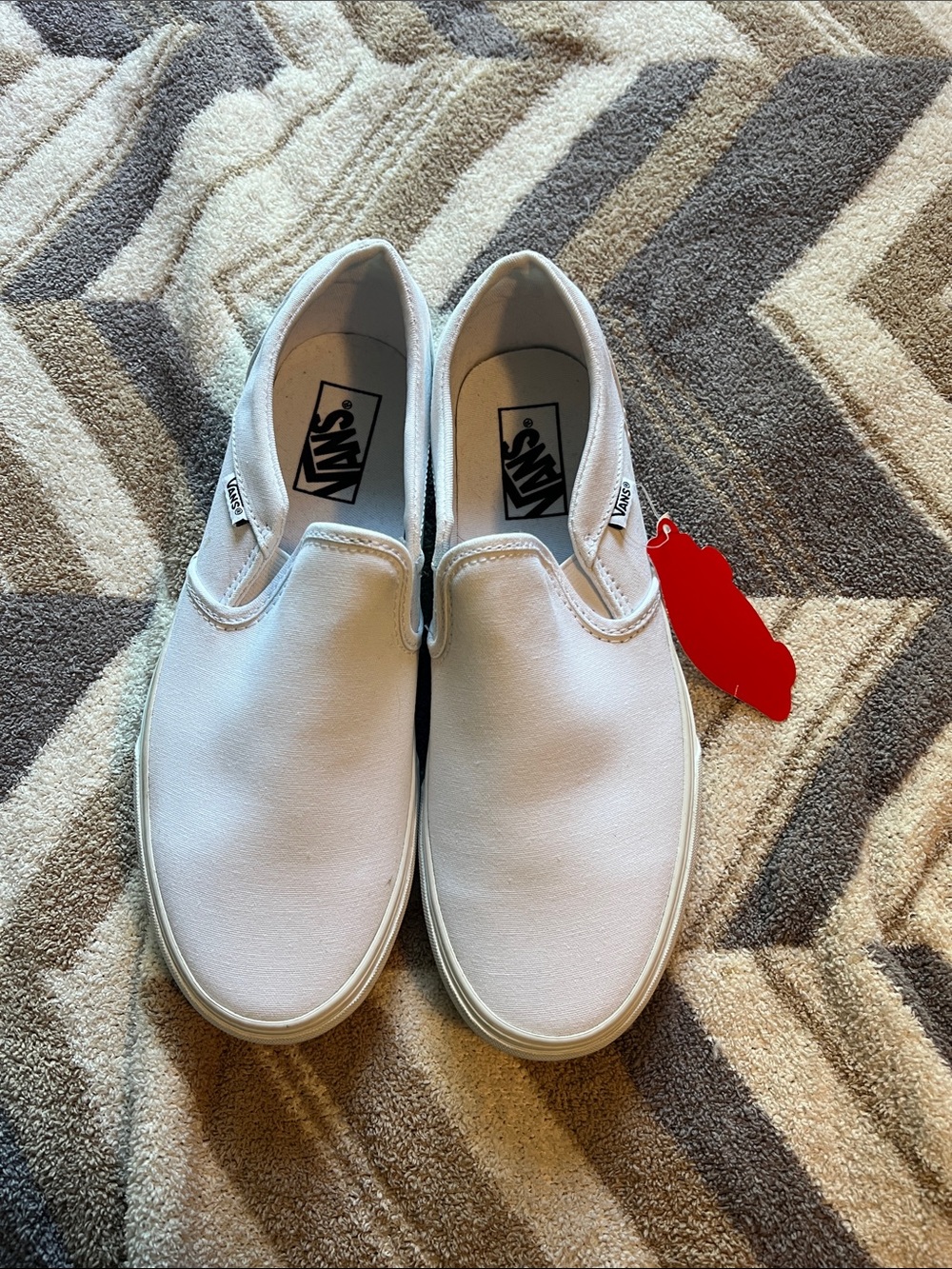 Vans Slip-On Canvas Loafers in White